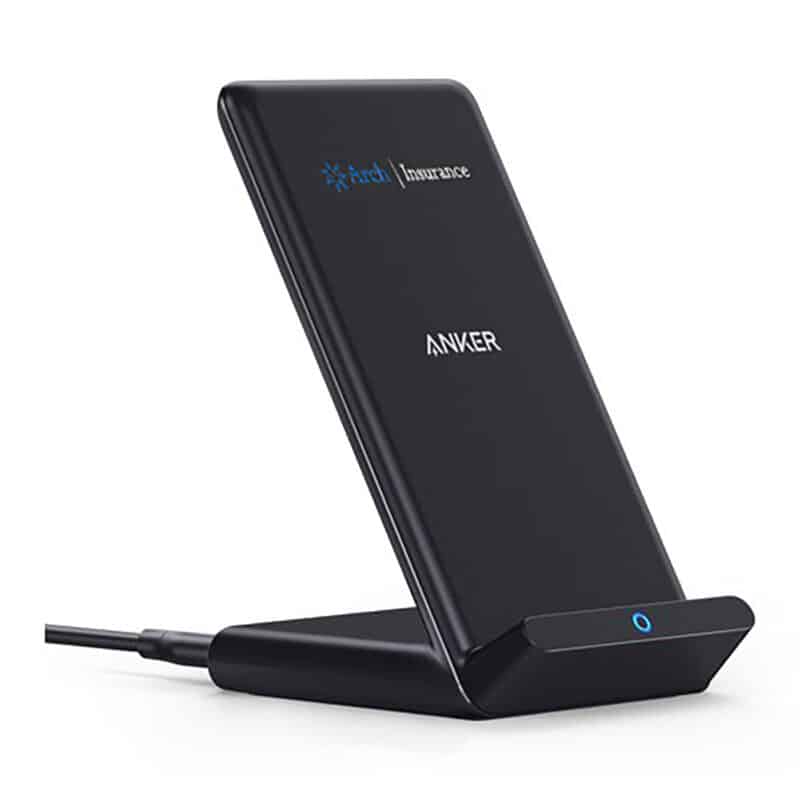 Custom Anker® PowerWave 10W Stand with Charger - Black - 2
