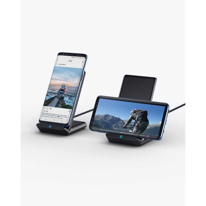 Custom Anker® PowerWave 10W Stand with Charger - Black - 5
