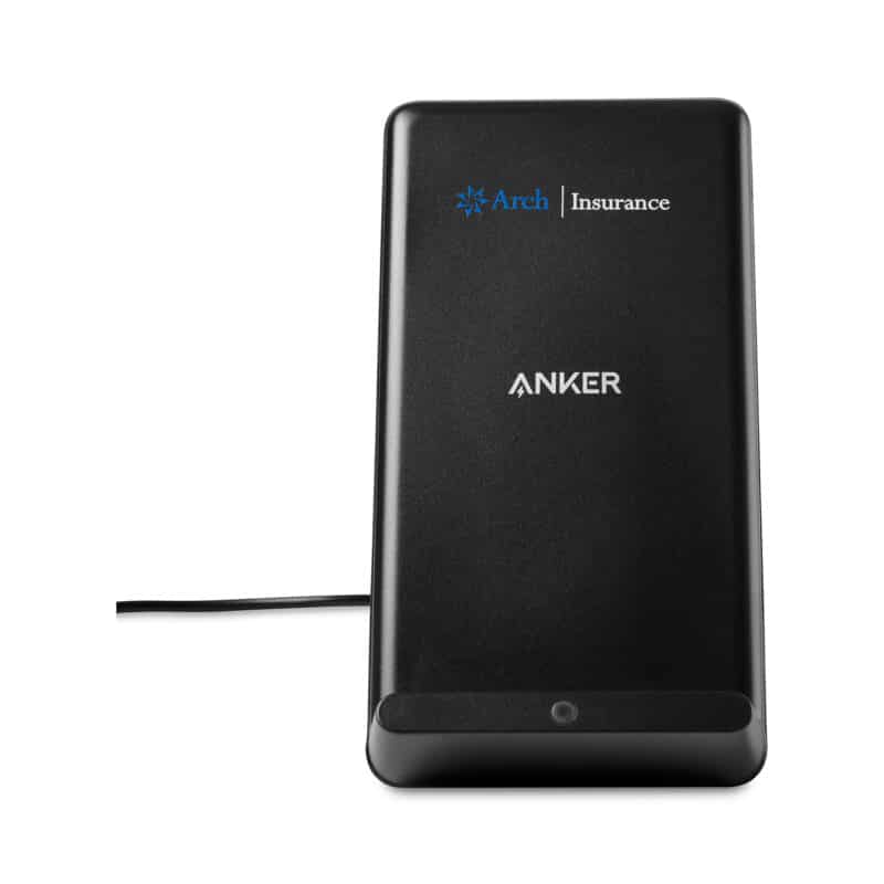 Custom Anker® PowerWave 10W Stand with Charger - Black