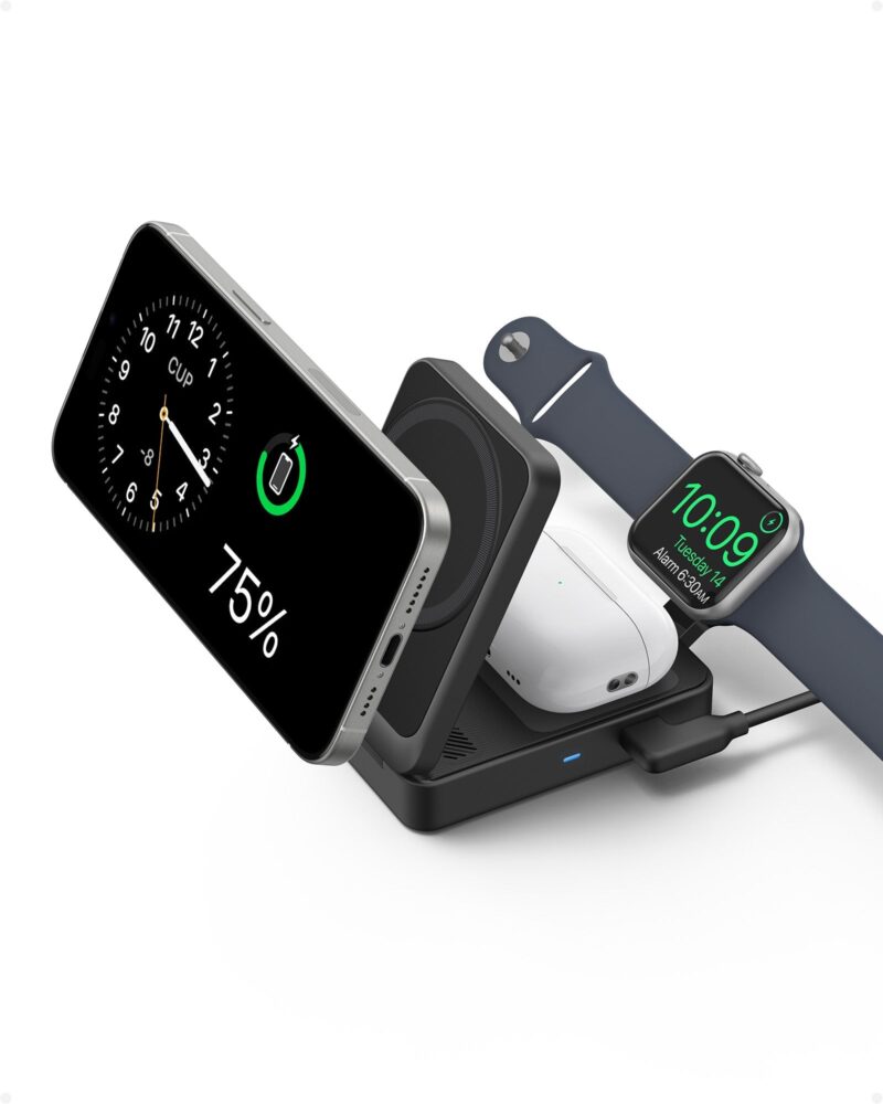 Custom Anker MagGo Qi2 3-in-1 Wireless Charging Station - 2