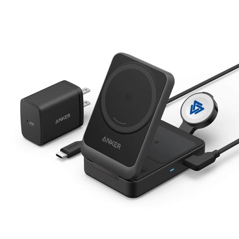 Custom Anker MagGo Qi2 3-in-1 Wireless Charging Station - 3