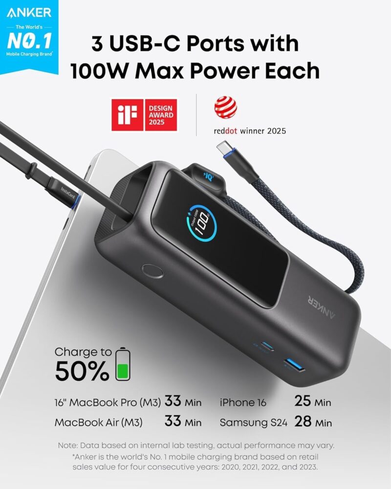 Custom Anker 25K 165W Laptop Power Bank - 5