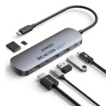 Custom Anker USB-C Hub (7-in-1) - Pewter Silver