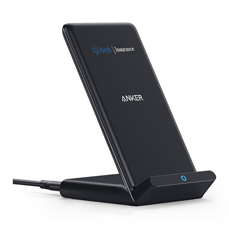 Custom Anker PowerWave 10W Stand with Charger - Black