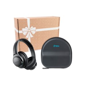 Custom Anker Soundcore Life Q20i Headphone & Large Travel Case Set - Black